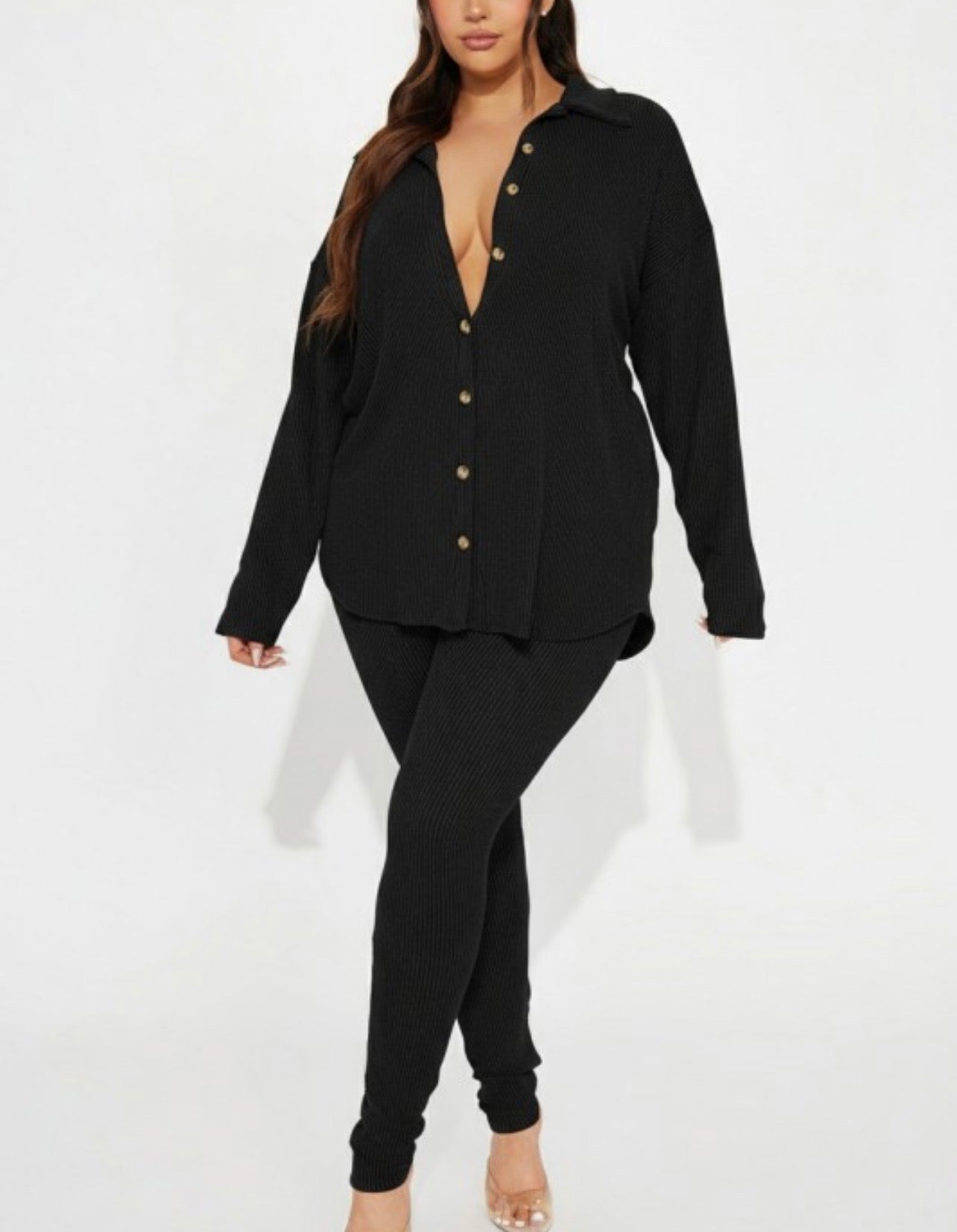 Journee Button-Up Long Sleeve