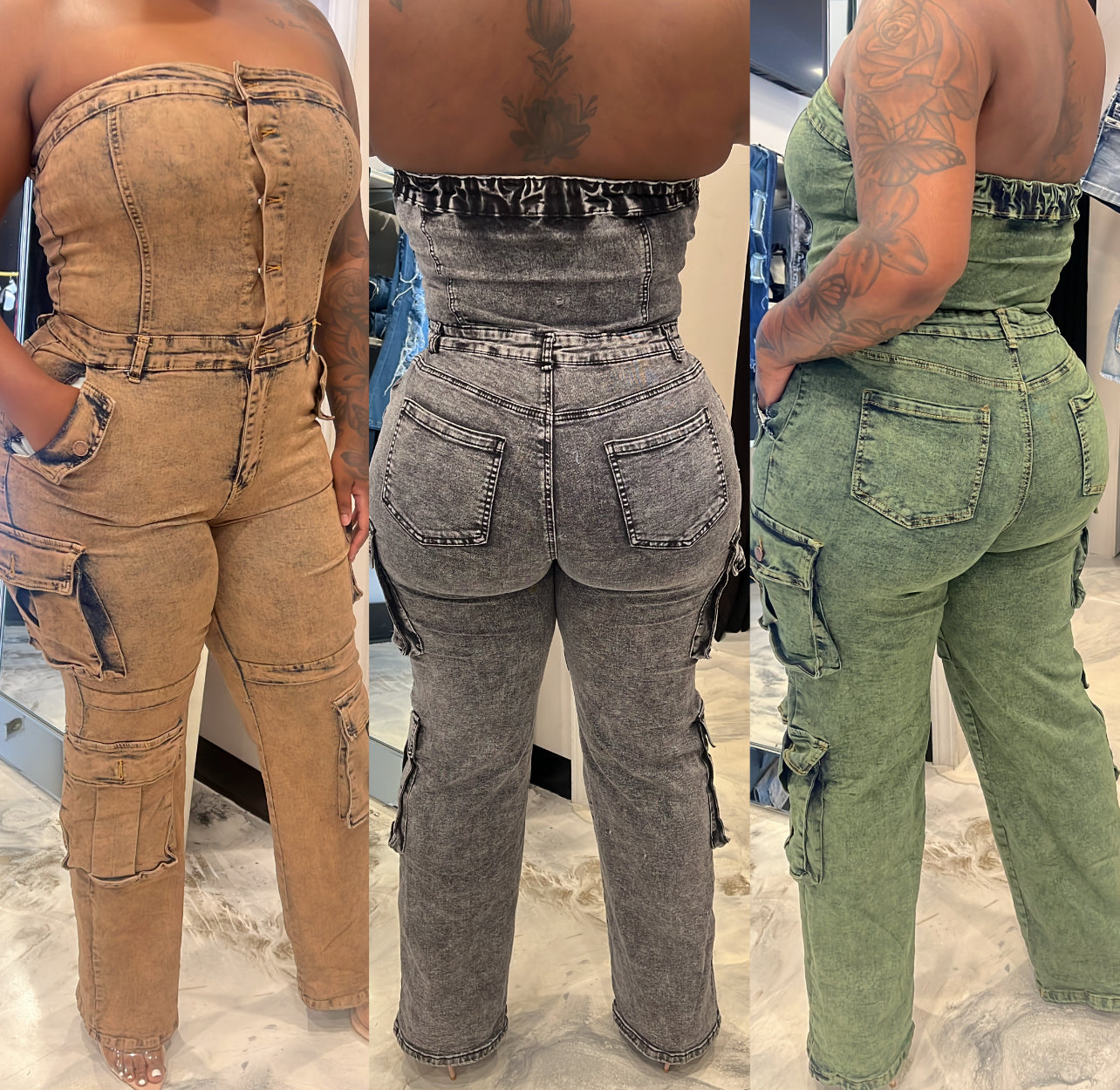 Winnie jumpsuit Acid washed
