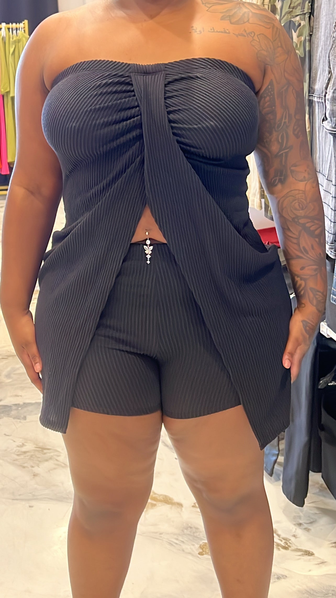 Jersei Halter Shorts Set Plus