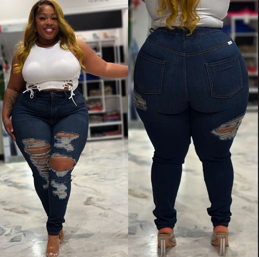 April Distressed skinny Jeans