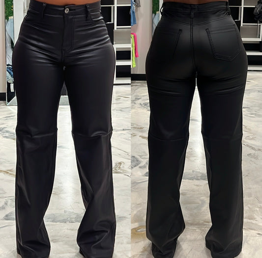 Wet Liquid Pants Wide Leg