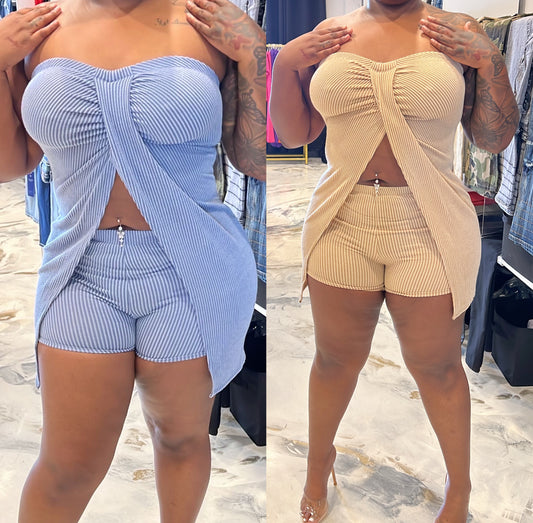 Jersei Halter Shorts Set